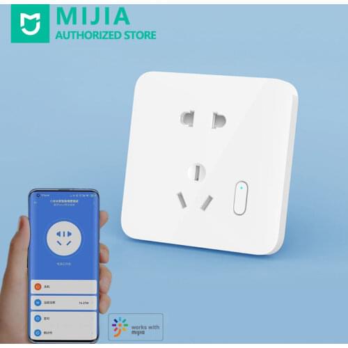 Xiaomi Mijia Smart Wall Power Socket Voice Control OTA Upgrade Intelligent Linkage Plug Sockets Home Outlet 250V Bedroom Socket