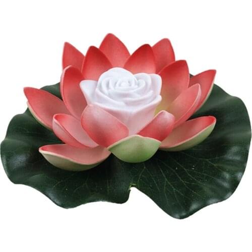 Waterproof LED Floating Lotus Light Mid-Autumn Festival Water Landscape Pond Flower Night Lamp Battery Operated Flower