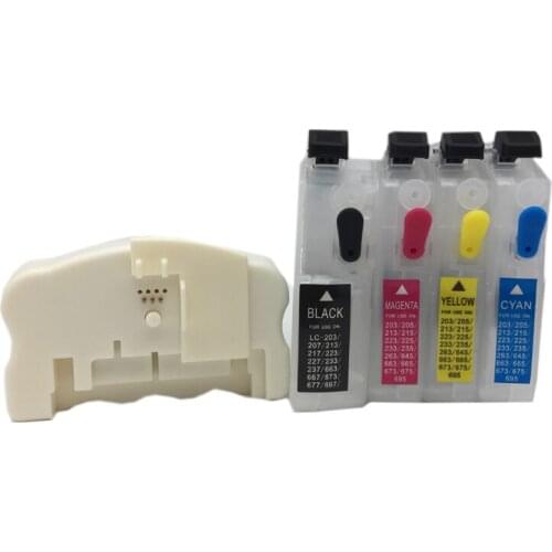 Vilaxh QE-565 Chip Resetter + Refillable Ink Cartridge for brother LC103 LC105 LC107 LC113 LC115 LC117 LC123 LC125 LC127 LC135