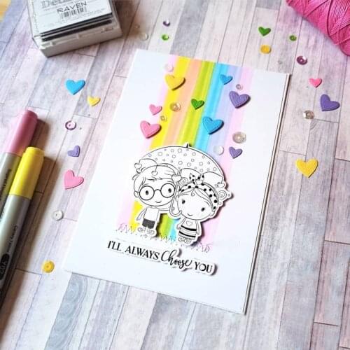 I'll Always Choose You Adorable Couple In Love Stamps and Dies 2021 for Diy Scrapbook Card Making Stamps and Die Sets