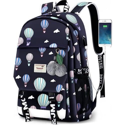 New Backpack Womens Waterproof Korean Style High School Junior High School Student Schoolbag Large Capacity Travel Computer