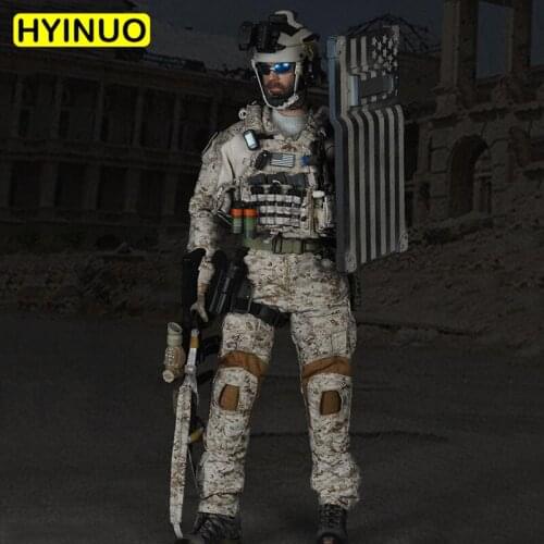 1/6 Scale 26009S US Army Special Forces War Soldier Handheld Shield Sculpt Model 12' Full Set Action Figure Dolls