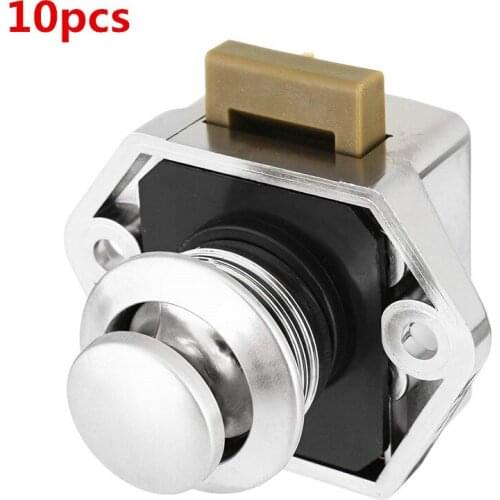 10pcs Car Push Lock Diameter 20mm RV Caravan Boat Motor Home Cabinet Drawer Latch Button Locks For Furniture Hardware