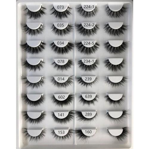 100PCS Wholesale 3D Mink Eyelashes natural long soft eyelashes thin reuse 100% hand made Cruelty Free free express DHL/UPS ship