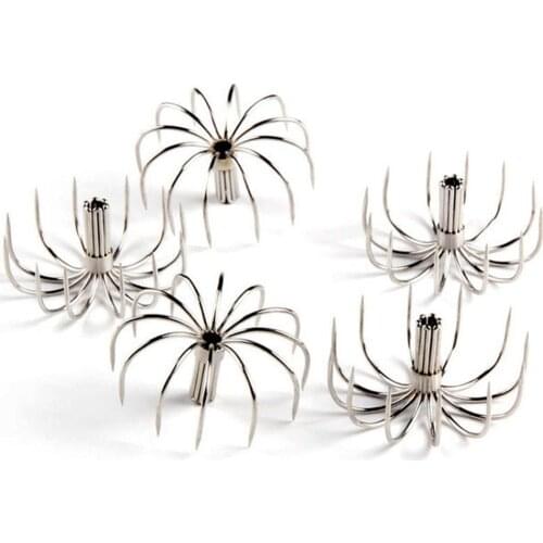 12 Needles Explosion Fishing Hook Lifelike Squid Stainless Steel Barbless Jigging Inkfish Boat Cuttlefish Accessories