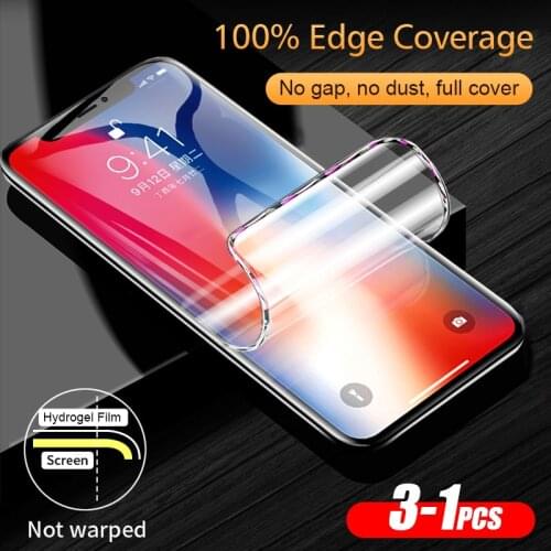 3PCS Full Cover Hydrogel Film For iPhone 11 Pro XR X XS MAX Screen Protector For iPhone 6S 6 7 8 Plus SE2 Soft Protective Film