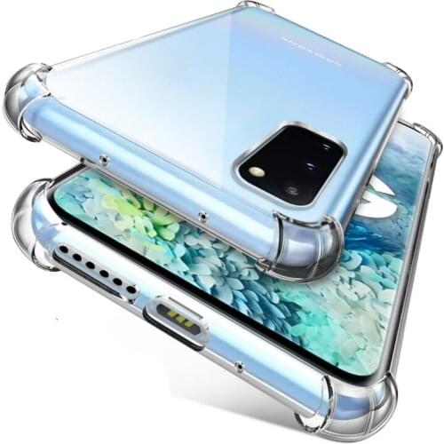 500pcs Air Cushion Corner Shockproof Case Transparent Soft TPU Gel Cover For Samsung Galaxy A02S A02 A12 A22 A32 A42 A52 A72 A82