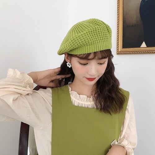 Beret Hats Women Spring Autumn French Hat Girls Solid Color Fashion Autumn Winter Beret Hat for Women Flat Cap Hat Felt Berets