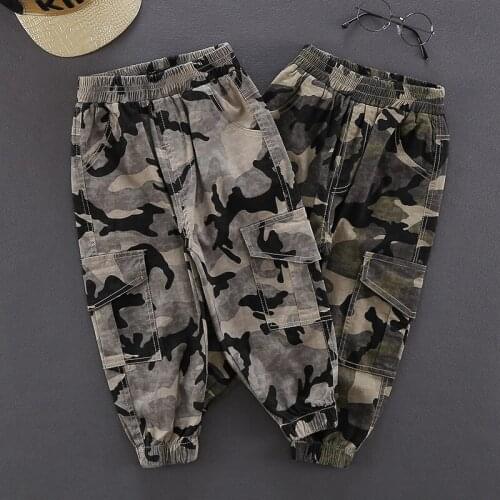 Toddler Boys Pants Korean Fashion Camouflage Pants for Baby Boy Kids Cargo Trousers Childs Harem 2020 Autumn New arrival