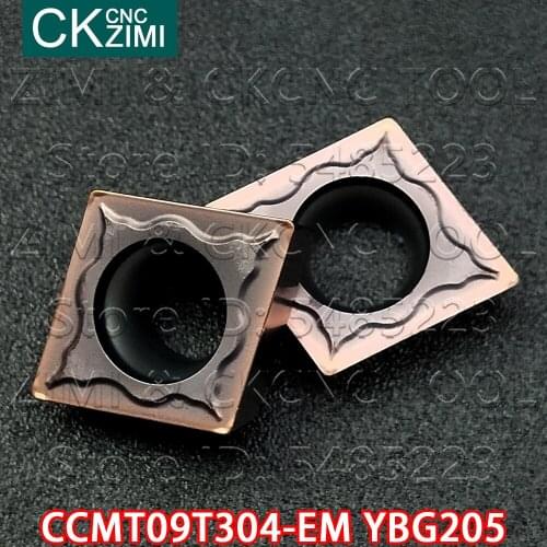 CCMT09T304-EM YBG205 CCMT32.51-EM YBG205 Carbide External Turning insert tool cutter wood Turning tools CCMT for stainless steel