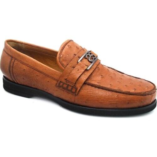 SHENBINs Exclusive Ostrich Loafers with Extra Light Soles, Handmade Fashion Shoes