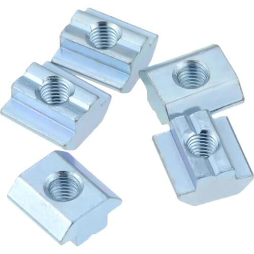 HOT Sale T Sliding Nut Block Square Nuts Zinc Coated Plate Aluminum For EU Standard 4040 / 4545 Aluminum Profile Slot for Kossel