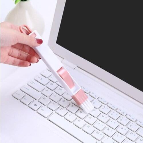 Computer Keyboard Cleaning Brush 2 in 1 Multifunctional Window Crevice Groove Nook Dust Shovel Nook Cranny Home Cleaning Tool