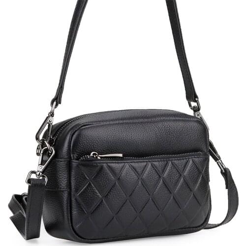 Fashion handbags women genuine leather shoulder bag for women zip pocket big capacity women shopping bag