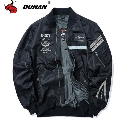DUHAN Motorcycle Jacket Autumn Pilot Jakcet Moto Jacket Motocross Off-Road Jacket Casual CE+EVA Protect Motobiker Racing Jacket