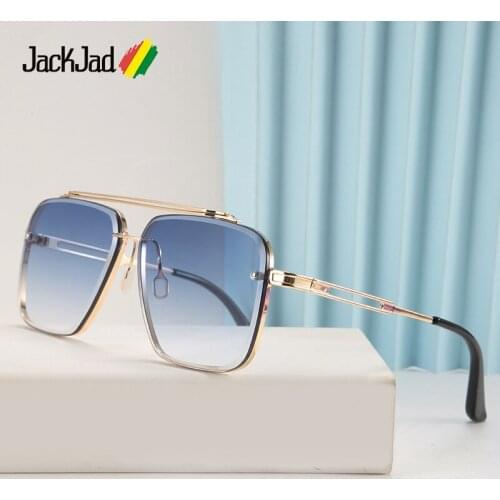 JackJad 2021 Fashion Cool Men Mach Six Style Gradient Sunglasses Vintage Pilot Brand Design Sun Glasses Oculos De Sol 17302