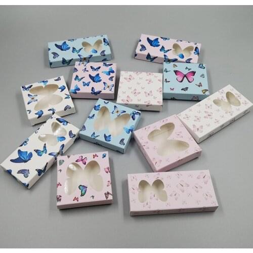 NEW 50/100 Pcs Eyelash Packaging Box Wholesale Lashes Boxes Empty Eyelash Package Boxes Case 8-25mm Lash Cases Bulk Makeup Tools