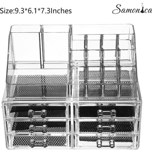 New Acrylic 6-layer Drawer Lipstick Eyebrow Pencil Nail Polish Jewelry Box Organizer Cosmetics Display Shelf Storage Stand