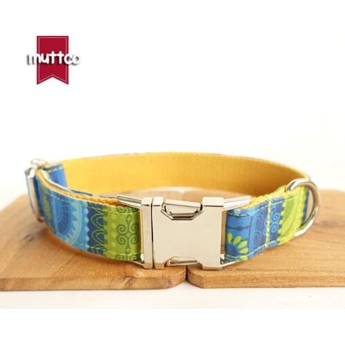 Fresh Color Engraved Dog Collar Cotton Pet Collar For Dogs French Bulldog Pitbull Large Dog Collar Leads Luxury Puppy Collars