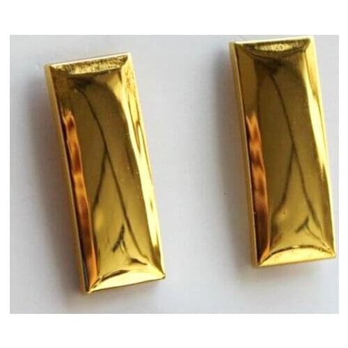 WWII PAIR OF US ARMY FIRST LIEUTENANT OFFICER RANK INSIGNIA BADGES