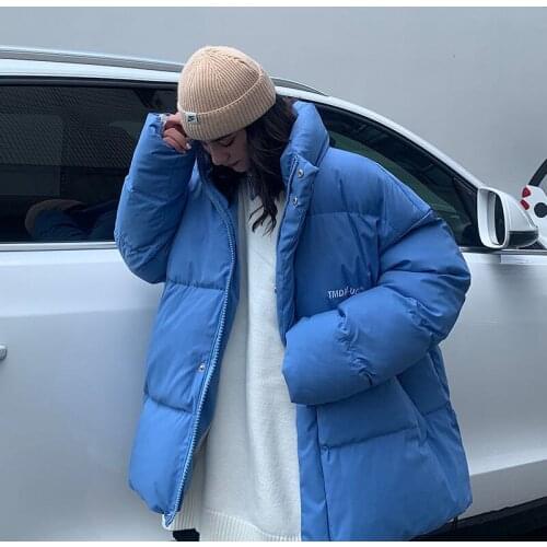 Stand Collar Couple Parkas 2021 Winter Newman Casual Oversize Warm Streetwear Coats Man Fashion Clothing