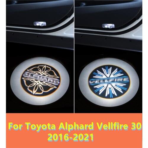 Welcome lamp Projection Laser Door Lights Refit Accessories Photo Lights Welcome Lights For Toyota Alphard Vellfire 30 2016-2021