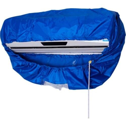 2-3P Blue Air Conditioner Cover Anti dust covers Durable Waterproof Peva Cleaning Cover For DIY Washing Household Cleaning Tools