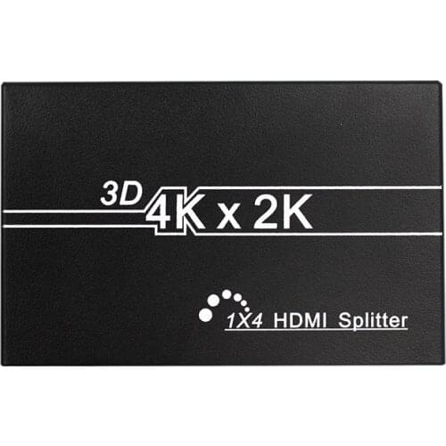 HDMI-compatible Splitter 1X4 Full HD 4k 3D Video 1X4 Splitter 1 in 4 Out Amplifier 4 Display For HDTV DVD PS3 XBOX Video