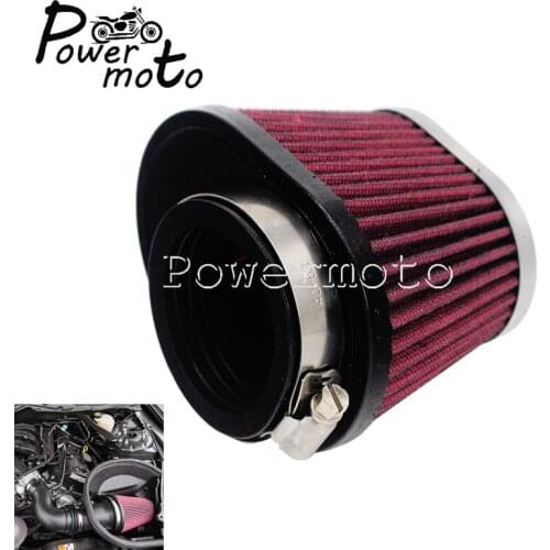 Universal Mushroom Waterproof Universal Pod Filter Oval Offset 48mm 50mm 52mm Engine Inlet Air Filter Intake For Honda Suzuki