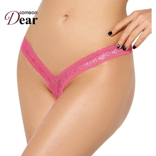Comeondear Womens Panties G-string Thong Flower Lace Sexy Panty Underwear Panties Underpants 4 Color Intimates Lingerie PA5084