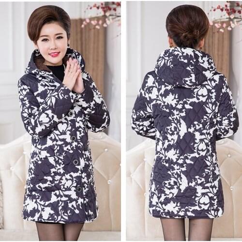 2016chinese winter long coat parka jacket Middle aged abrigos mujer plus size women elegant winter jacket manteau femme