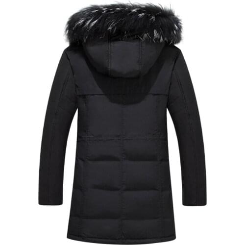 Winter Duck Down Jacket Men Warm Real Raccoon Fur Coat 2020 New Couple Long Hoody Overcoat Yongth Parka Plus Size 5XL LX2439
