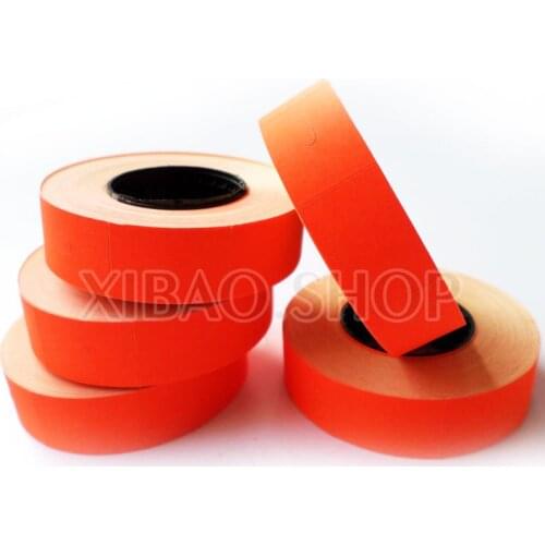 10 Rolls Price Gun Paper Tag Mark Sticker Supermarket Labels For MX-6600 New Red Color Free Shopping