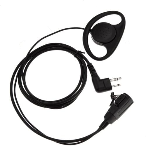 2-pin D Shape Earpiece Headset PTT Mic for Motorola GP88 CT150 P040 Radio Shape Earpiece Headset