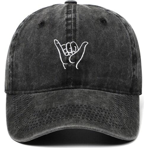 2020 finger embroidery cap outdoor Washed Cotton Baseball Caps Adjustable Hip Hop hat 100%Cotton Women Man hats