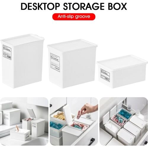 2021 NEW Desktop Storage Box Washing Powder, Clips, Debris Sorting Box Family Bathroom Bedroom Office Decoration Storage Box