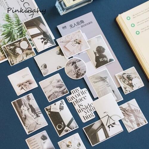 60pcs Vintage Stationery Stickers Travel Diary Planner Decorative Mobile Stickers Scrapbooking Bullet Journal DIY Craft Stickers