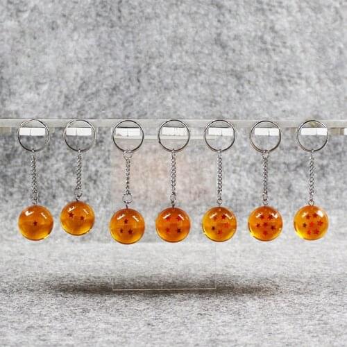 7pcs/lot Keychain Crystal Ball 7style Star Ball Key Chain Toys 2.5cm