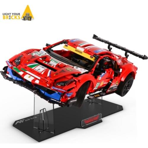 Acrylic Display Stand for Super Sports Racing Car Ferraried 488 GTE 42125 High-Tech (Not include the mode)