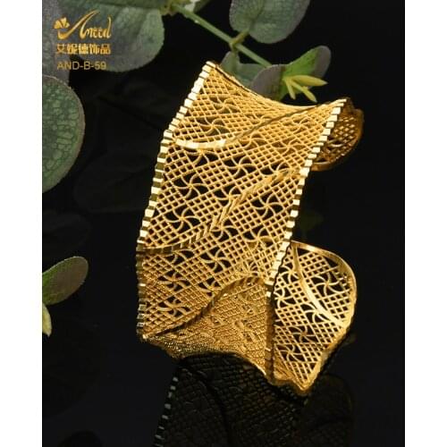 ANIID Cuff Bangle Bracelets For Women Luxury Designer Dubai Gold Color Copper Jewellery Wholesale Bridal Nigerian Party Gifts