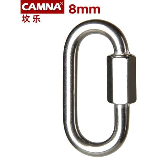 CAMNA Outdoor Professional Climbing Stainless Steel Mountaineering Lock Spider-Man Protection Main Lock Steel Lock 8mm Rally18KN