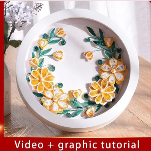 Flowers DIY paper roll gift Quilling painting paper crafts home decor origami art kit decoupage scrapbook kit quilling tools set