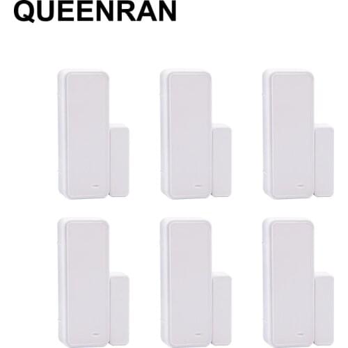 6pcs 433MHz Two-way Magnetic Sensor Wireless Door Window Open Close Reminder Detector for GSM Alarma Casas G90B Plus G90E S2G