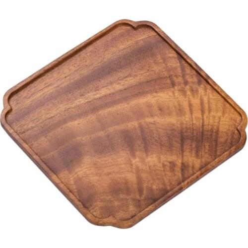 Wooden Serving Plate Decorative Wood Tray Square Wooden Food Serving Tray Food Service Platter Dish Table Decoration