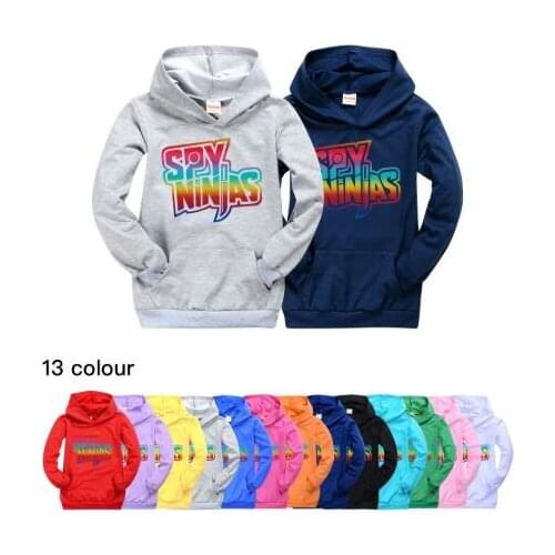 Kids Clothes Girls 10 To 12 Teenage Tshirt SPY NINJA Cotton Sweater Boys Hooded Sweatershirt Baby Pink Shirt Costumes for Kids