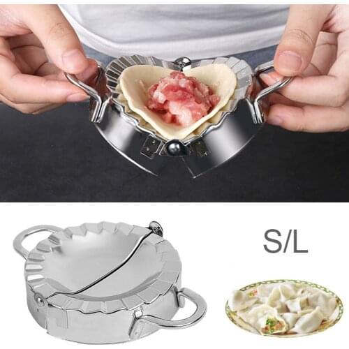 S/L Dumpling Mold Stainless Steel Dumpling Maker Device Dumpling Wrapper Cutter Making Machine DIY Cooking Tools Jiaozi Maker