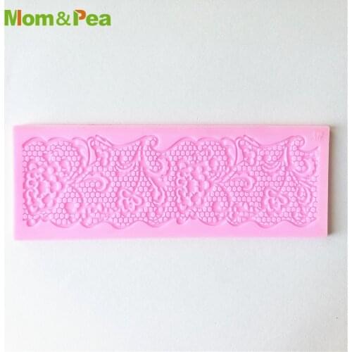 KCL508 Small Lace Pad Silicone Mold Sugar Paste Fondant Cake Decoration 3D Mould