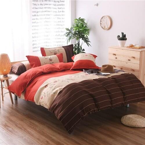 Lychee Classical Stripe Bedding Set Modern Home Bedding Set Full King Twin Queen Size Winter Bedclothes 2-3pcs