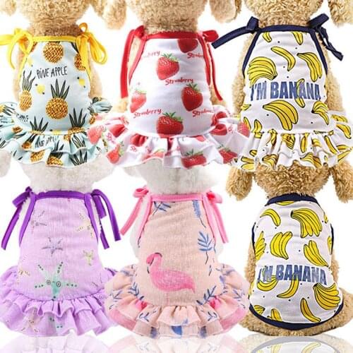 Small Dress Poodle Dog Clothes Party Dress For Girl Clothes Cat Yorkies Chihuahua Princess Party Pet Accessories Fashion