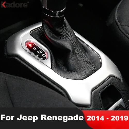 For Jeep Renegade 2014-2016 2017 ABS Matte Plastic Car Center Console Gear Shift Panel Cover Trim Accessories